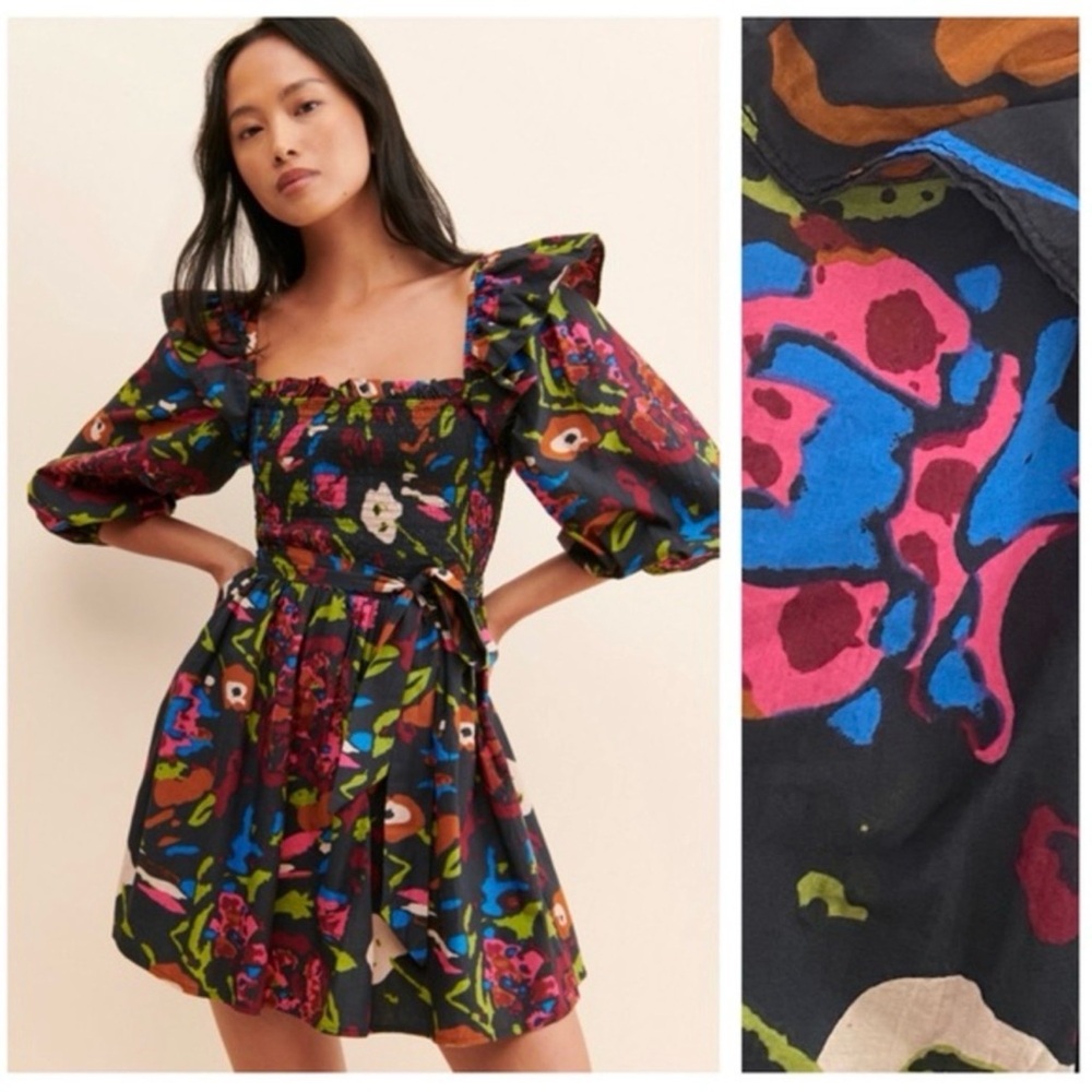 Cleobella Floral Puff Sleeve Dress